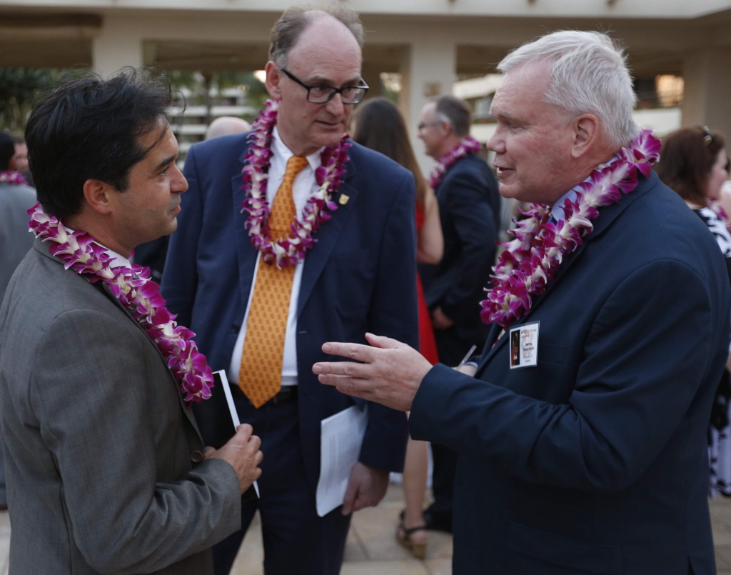 Gabriel Calzada of the Francisco Marroquin University in Guatemala, Matt Ridley and Professor Gissurarson.